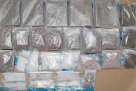 Officers seized a haul of drugs large enough to feed the addiction of 3,340 abusers for a week.