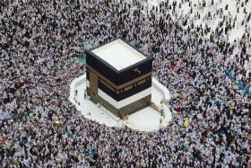 Haj pilgrims in Mecca on July 11, 2022. All 890 Singaporean pilgrims who arrived in Saudi Arabia have completed their Haj.