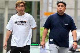 Victor Ho Sheng Liang (left) and Dennis Tan Wei Loon were each handed a cheating charge on Jan 23.