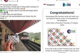 LTA cautioned commuters to avoid dubious URL links in social media posts and not to disclose their bank details to anyone. 