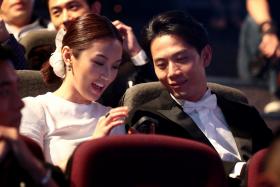 Joanne Peh and Qi Yuwu at the Star Awards 2013.