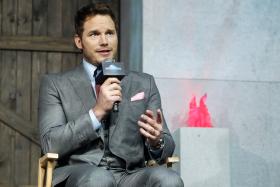 Chris Pratt at the Beijing junket for Jurassic World.