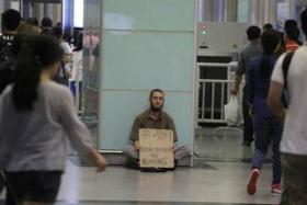 Polish national "Victor" has been seen at Guangzhou East Railway Station, begging for money for a train ticket to Kunming. 