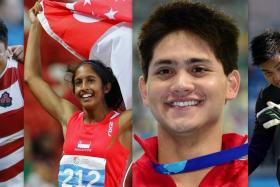 (From left to right) Japan&#039;s incredible underdog victory over South Africa at the Rugby World Cup, the SEA Games, swim star Joseph Schooling and Singapore goalkeeper Izwan Mahbud gave us reasons to cheer in 2015.