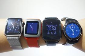 (From left to right) The Apple Watch, Pebble Time, Asus ZenWatch 2 and Samsung Gear S2 are some of the best wearable devices out on the market today.