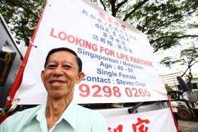 Karung guni man Steven Chan, 59, has already been on two dates with different women since putting up the 2m-high banner on one of his trucks, advertising his search for love. 