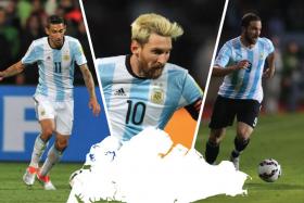 Angel di Maria, Lionel Messi, Gonzalo Higuain