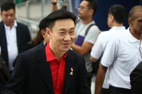 Bill Ng at the Football Association of Singapore elections at the Black Box Auditorium at the National Stadium