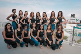 Miss Universe Singapore 2018 top 15 finalists
(Top row, from left) Mohanaprabha, Loo May Tia, Tiong Jia En, Nicol Hunt, Soh Qiao Ying, Ischelle Koo, Jaslyn Tan, Sharin Keong
(Bottom row, from left) Hilary Rupawalla, Sushil Como, Ameerah Smith, Renee Kee, Chloe Padirac, Tyen Rasif, Zahra Khanum