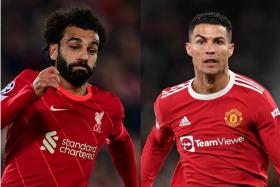 Mohamed Salah&#039;s (left) Liverpool will take on Cristiano Ronaldo&#039;s Manchester United on Sunday. 