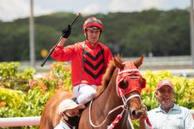 Mariana Trench (Vlad Duric) at the winner&#039;s circle after his only win on July 31, 2022.