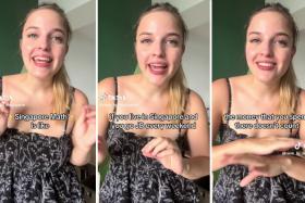 French TikToker Amandine Honvault explaining “Singapore math” in a video posted on Sunday (Oct 22). 