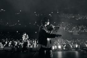 Japanese rock band King Gnu performing at The Star Theatre in Singapore