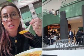 A Australian woman was stunned when a man told her he had reserved a table with his notepad.