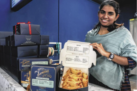 Ms Najeera Roseni at House Of Samosas, where there are 30 different fillings for the triangular snack – anything from butter chicken to apple crumble.
