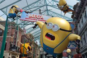 Strike a pose with larger-than-life inflatables of the Mega Minions.