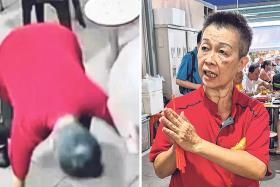 The incident, which saw the employee brandishing a chopper, has left other hawkers shaken but full of praise for the woman's quick thinking and courage.