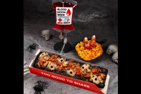 Eat Pizza's new Bone-chilling Feast for the Halloween season. PHOTO: Eat Pizza