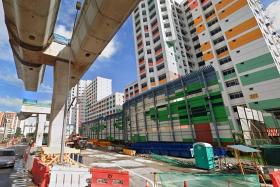 A view of the Jurong Region Line construction site taken on Jan 13, 2023, during its groundbreaking ceremony. 