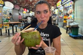 Top of Dua Lipa's list is the famed Maxwell Food Centre in Chinatown, home to beloved hawker dishes such as chicken rice. 