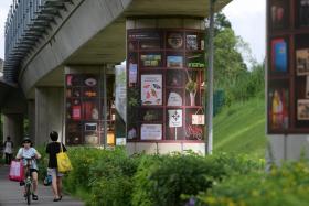 'A Living Museum for Bukit Gombak' initiative at Bukit Gombak MRT Station where 10 viaduct pillars are transformed into an interactive art installation as a part of Singapore Art Week 2025.