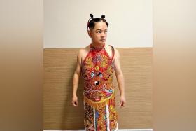 Dennis Chew posted a photo of himself in the costume of Nezha on social media on Aug 23.