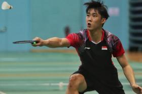 Loh Kean Yew defeated Anthony Sinisuka Ginting in the first singles match against Indonesia during the Thomas Cup.