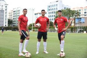 (From left) Singapore's Ilhan, Irfan and Ikhsan Fandi are set to be the first sibling trio to feature at the AFF Suzuki Cup.