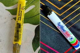 A Health Sciences Authority spokeswoman said the agency is “watching out” for e-vaporisers disguised as stationery.