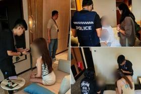 The suspects were nabbed across 13 locations in Singapore and Hong Kong.