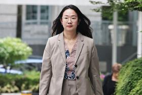 Former Workers&#039; Party cadre Loh Pei Ying arriving at State Courts on Oct 17.