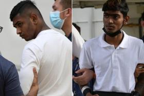 The duo are accused of using a bread knife to attack Mr Praveen Raj Chanthiran at an open-air carpark of 175 Boon Lay Drive on Wednesday.