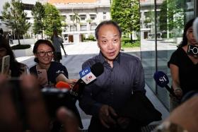 Former Workers' Party secretary-general Low Thia Khiang arriving at the State Courts on Oct 23.