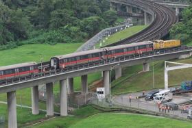 At 3pm on Sept 25, the second and first carriages of the affected train were towed back to the depot.