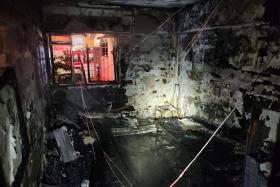 The fire had likely originated from a power-assisted bicycle battery that was charging in a bedroom. 