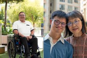 (From left) Mr Warren Sheldon Humphries; and Mr Allan Cai with his mother Li Shuyun.