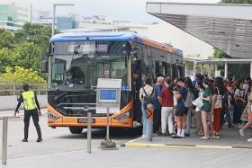 NUS introduced more measures to manage tourist traffic on Aug 16, including stationing security personnel at selected bus stops.