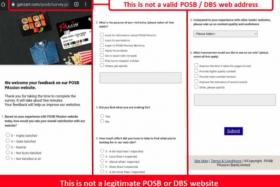 DBS Bank, which runs POSB, urged those who provided their banking card details to the phishing website to contact the bank immediately.